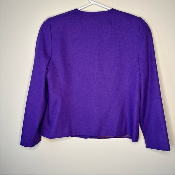 Vintage Women’s Purple Blazer Jacket size 14 - Picture 3 of 11